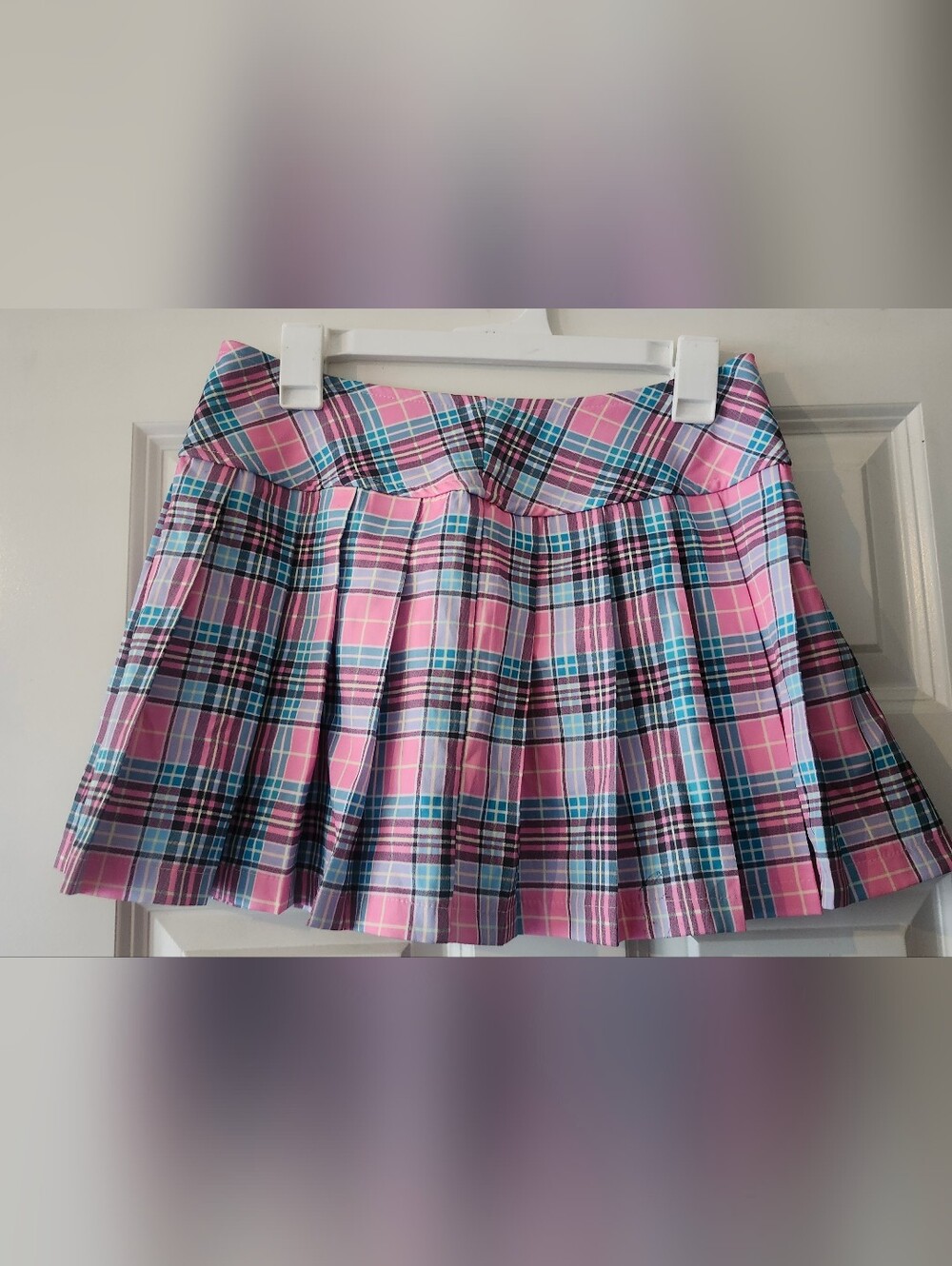 Bubblegum Plaid Pink And Blue Skirt